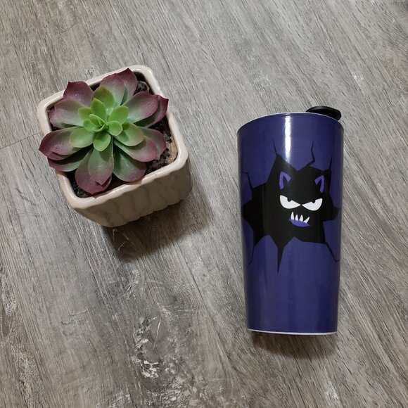 David's Tea Purple Halloween Ceramic Travel Cup - Picture 5 of 12